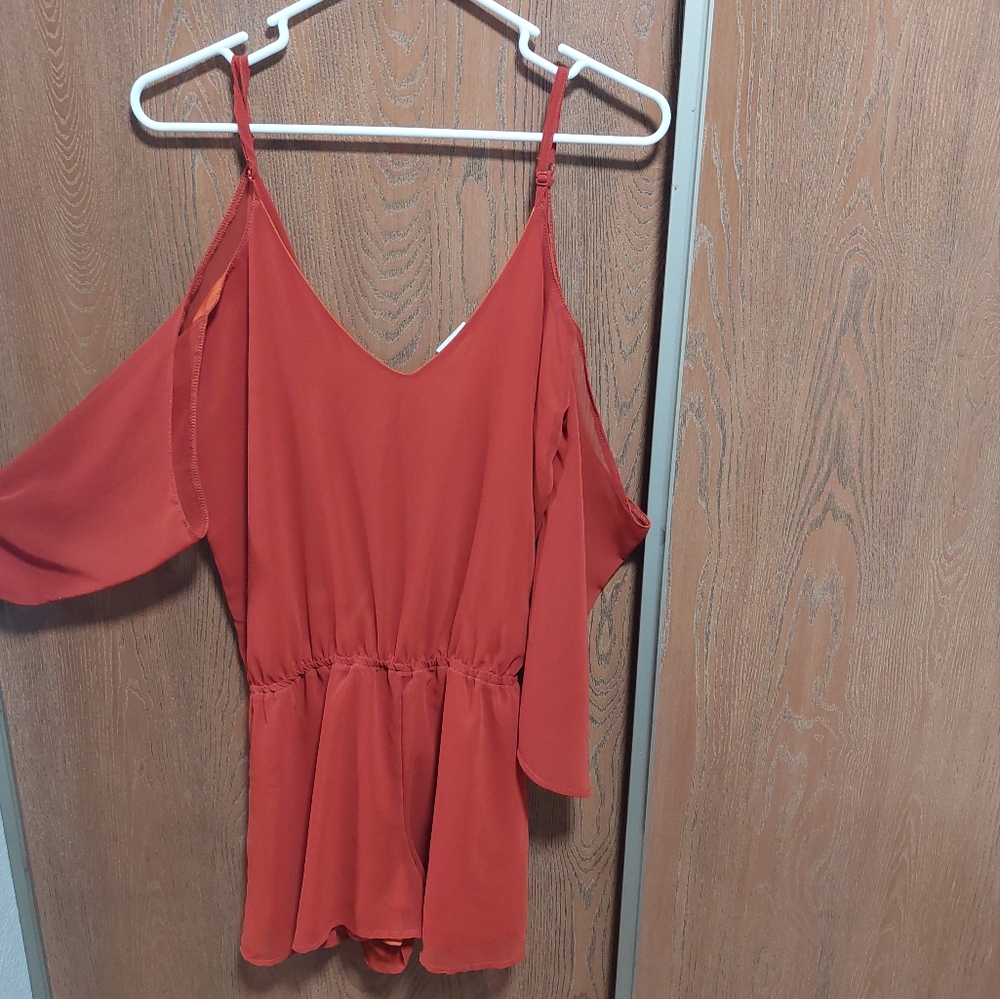 Burnt orange romper